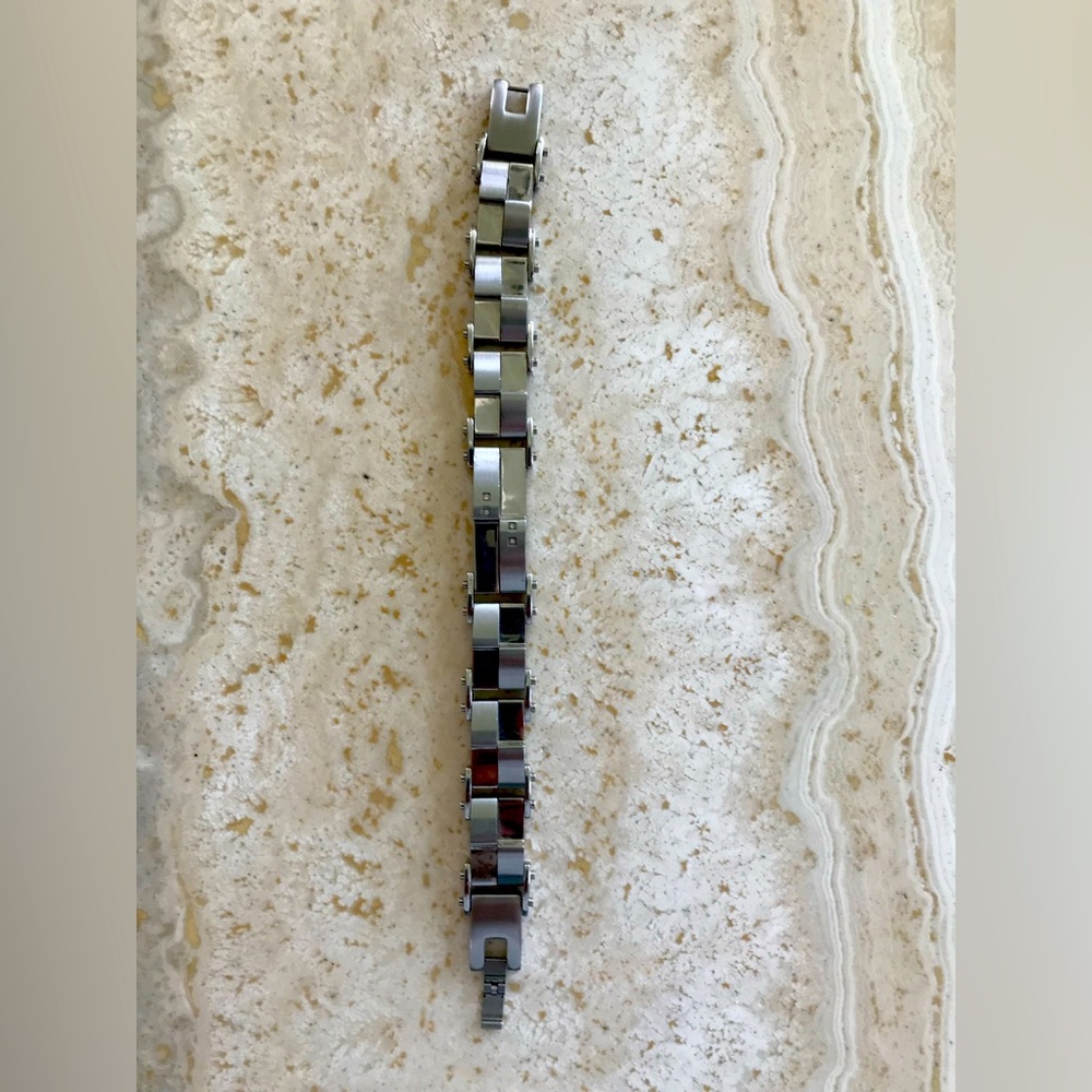 HEAVY DUTY MEN’S  TWO TONE MEN’S STEEL BRACELET